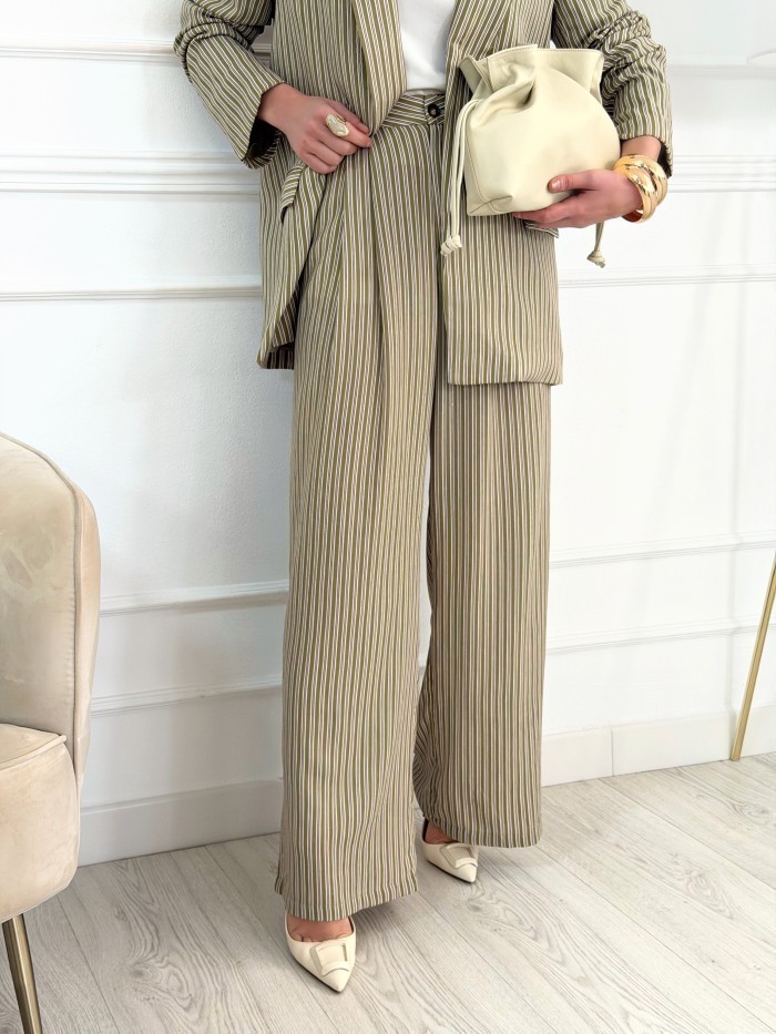 Pantalón Rayas Mirta Verde