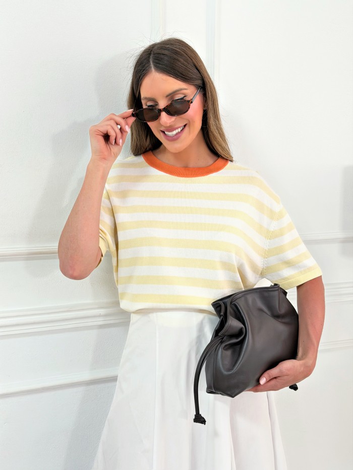 Camiseta Punto Rayas Toscana Amarilla
