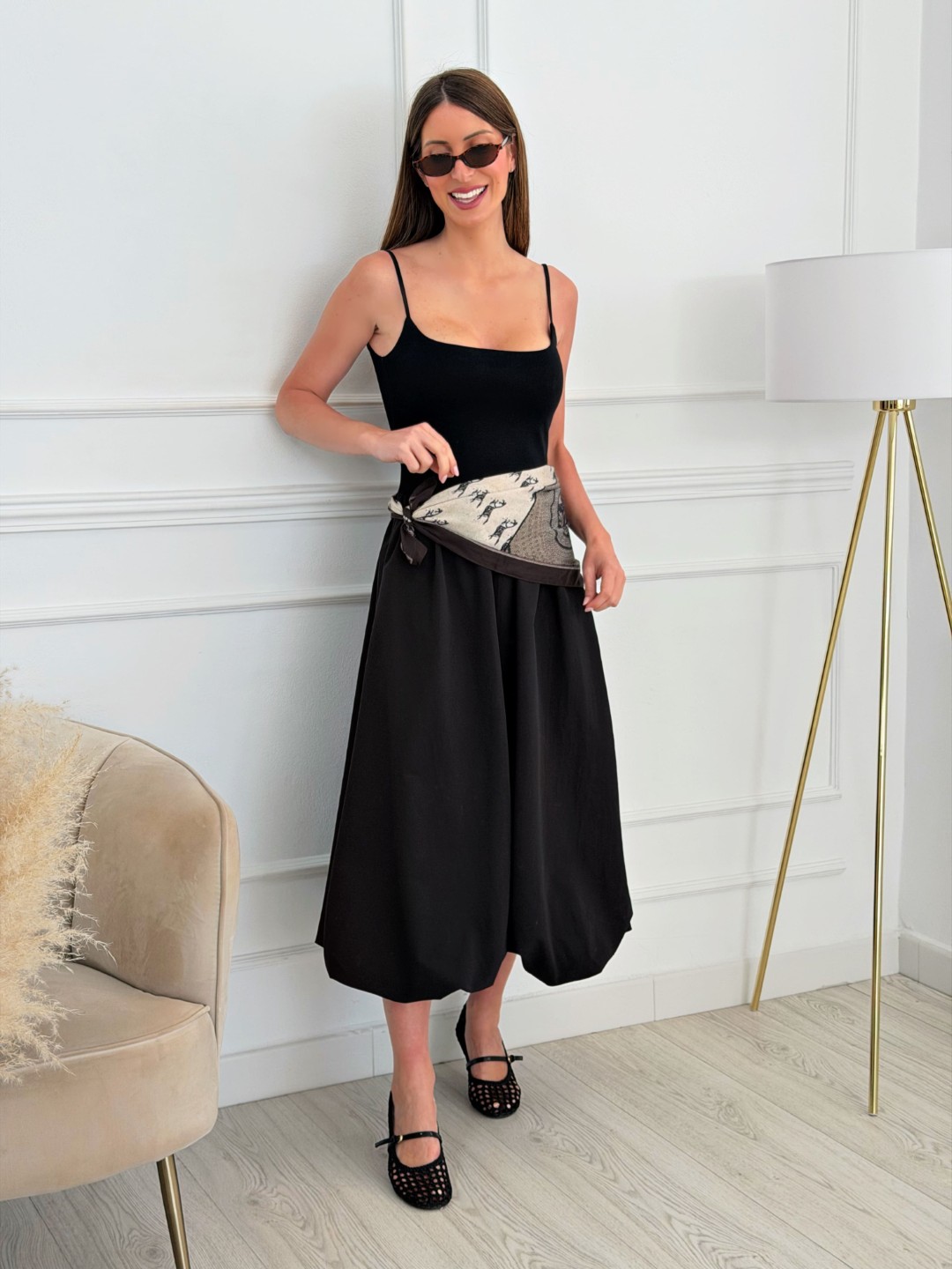 vestido-globo-negro-midi-canale