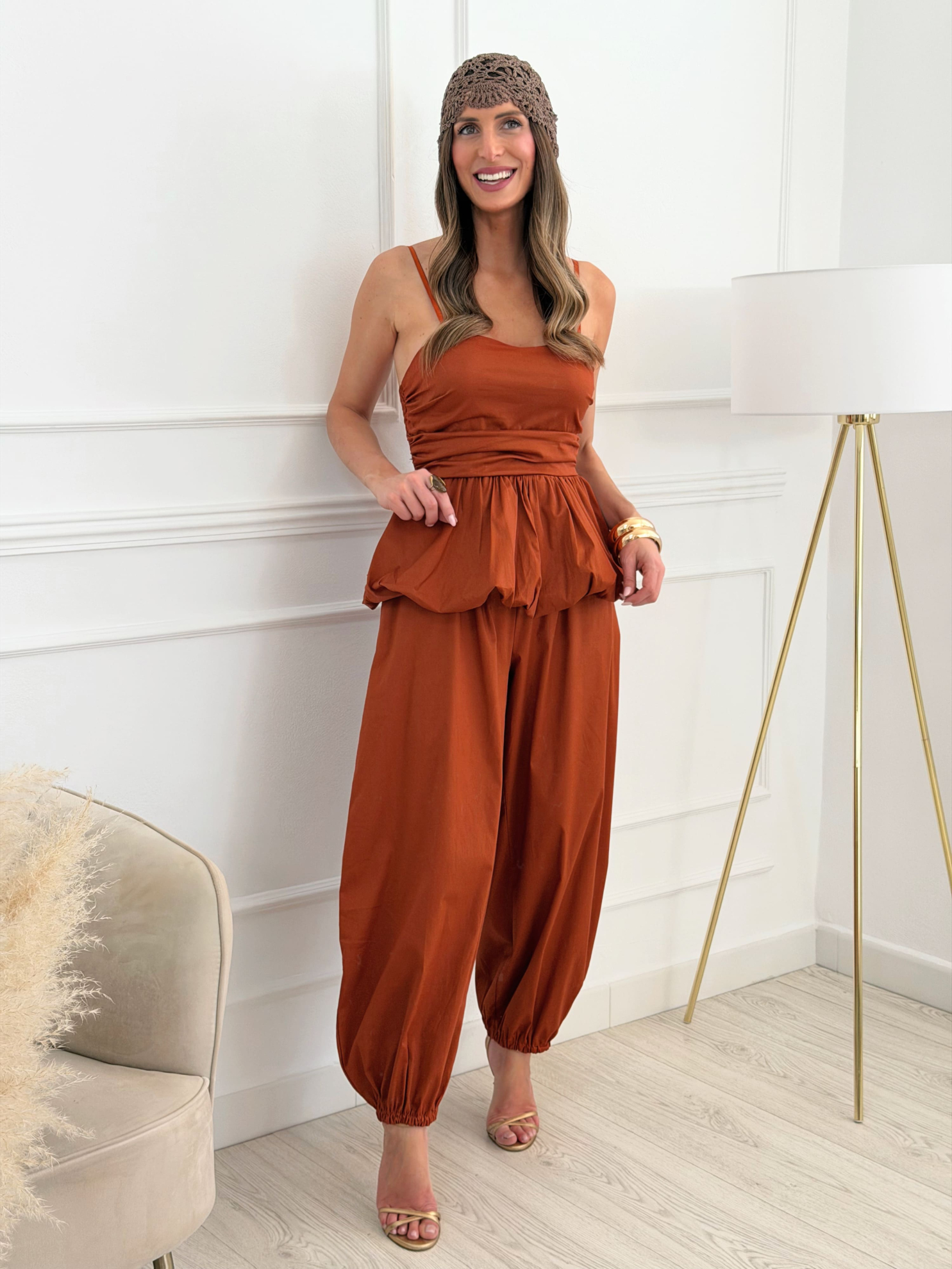 conjunto-terracota-peplum-pantalon-bombacho-mujer