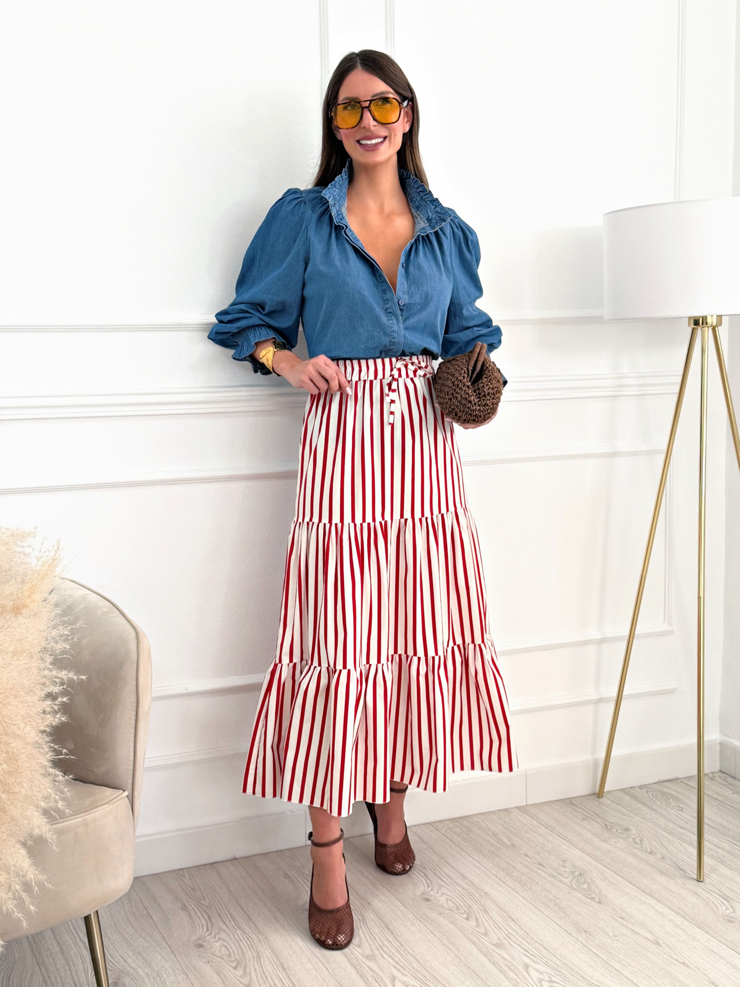 falda-midi-rayas-rojas-mujer-algodon-elastica1